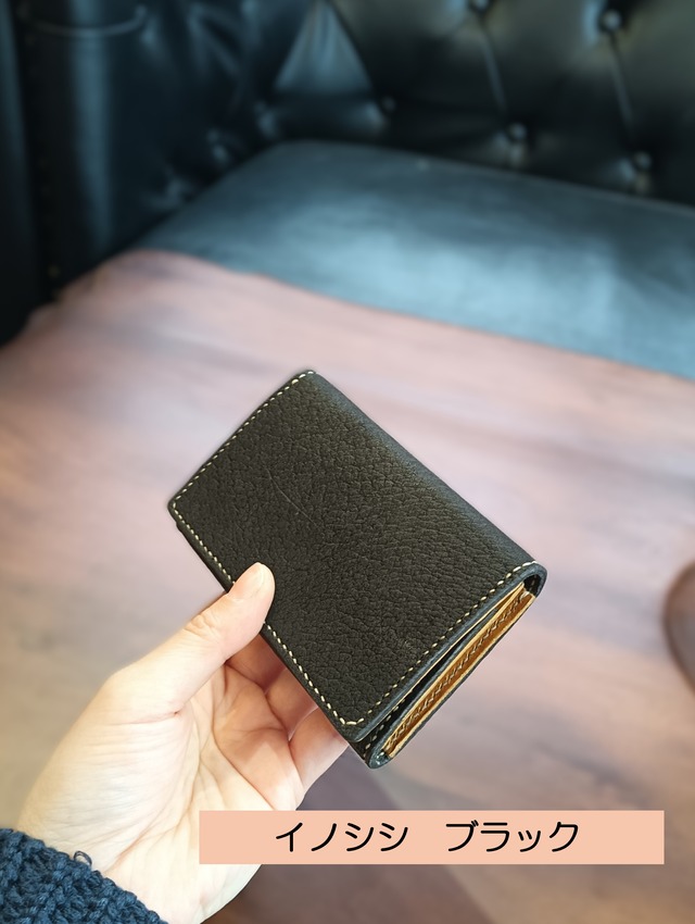 【希少】鹿・イノシシ革カードケース【ジビエレザー】特別な価値ある「一点もの」