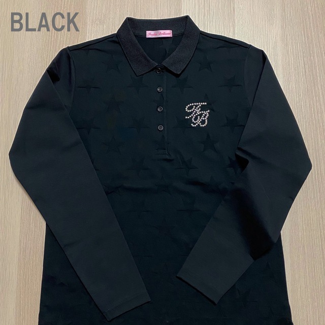 FBAL-LSPO7　星柄 長袖ポロ