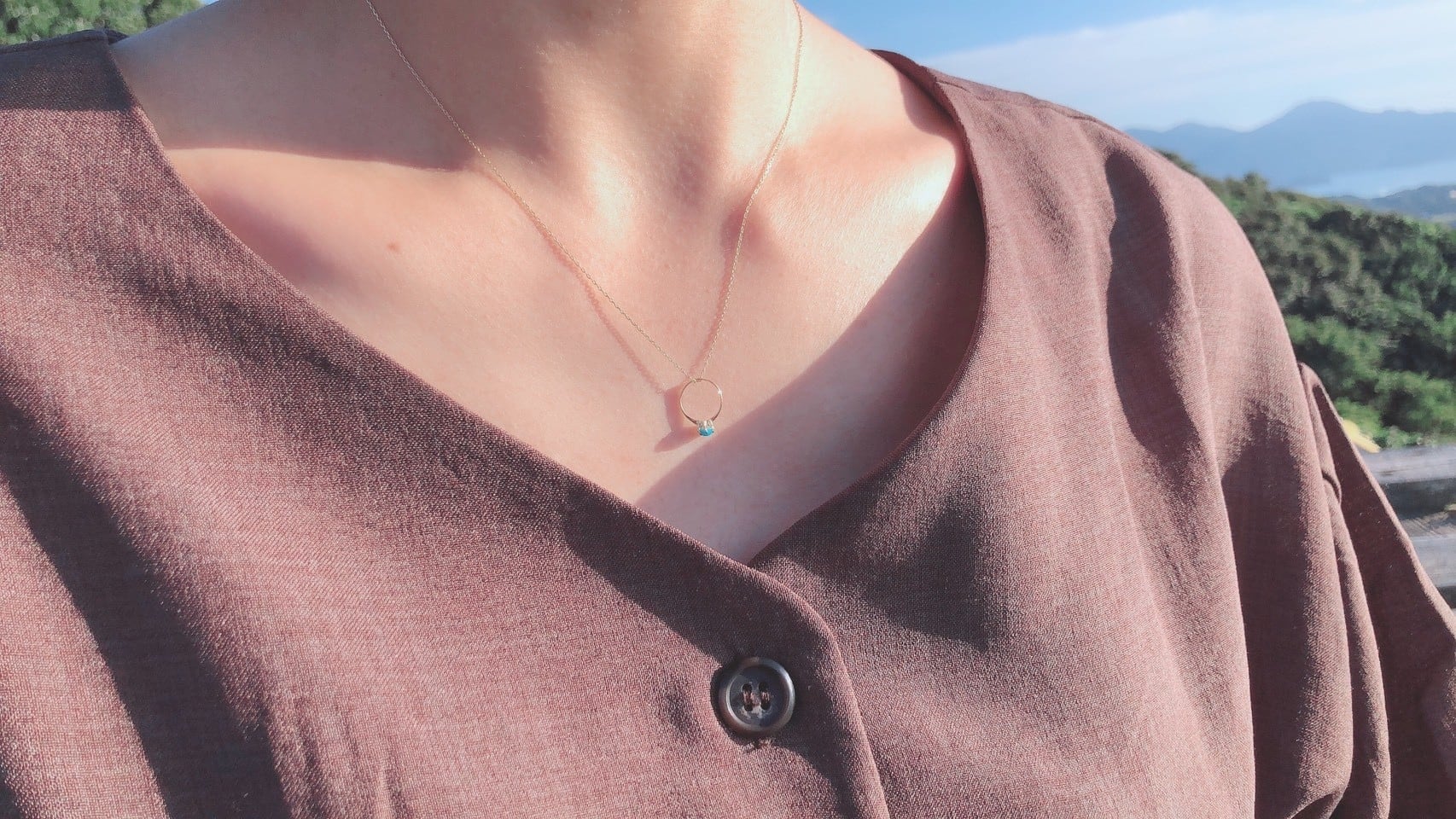 誕生石ネックレス 11月 シトリントパーズ K18 ベビーリング 出産祝い