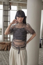 DU250519 shirring sheer tops【残り2点】