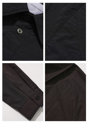 DECESOLO 24AW マルチ素材パッチワーク ルーズシルエットシャツ