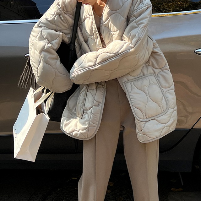 loose quilted jacket　10386