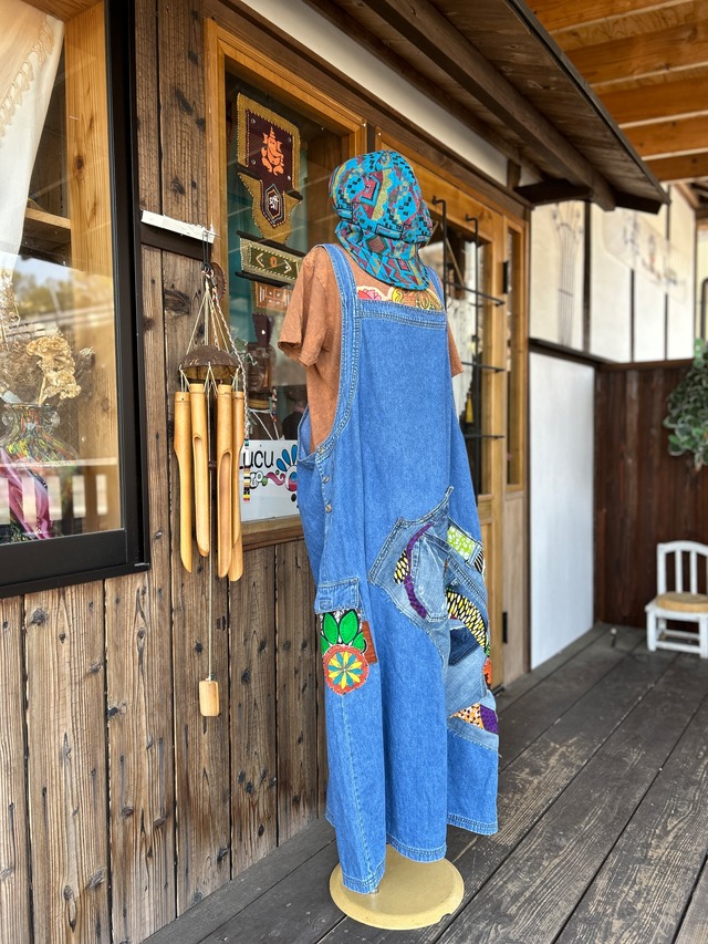 リメイクデニムサロペットスカート