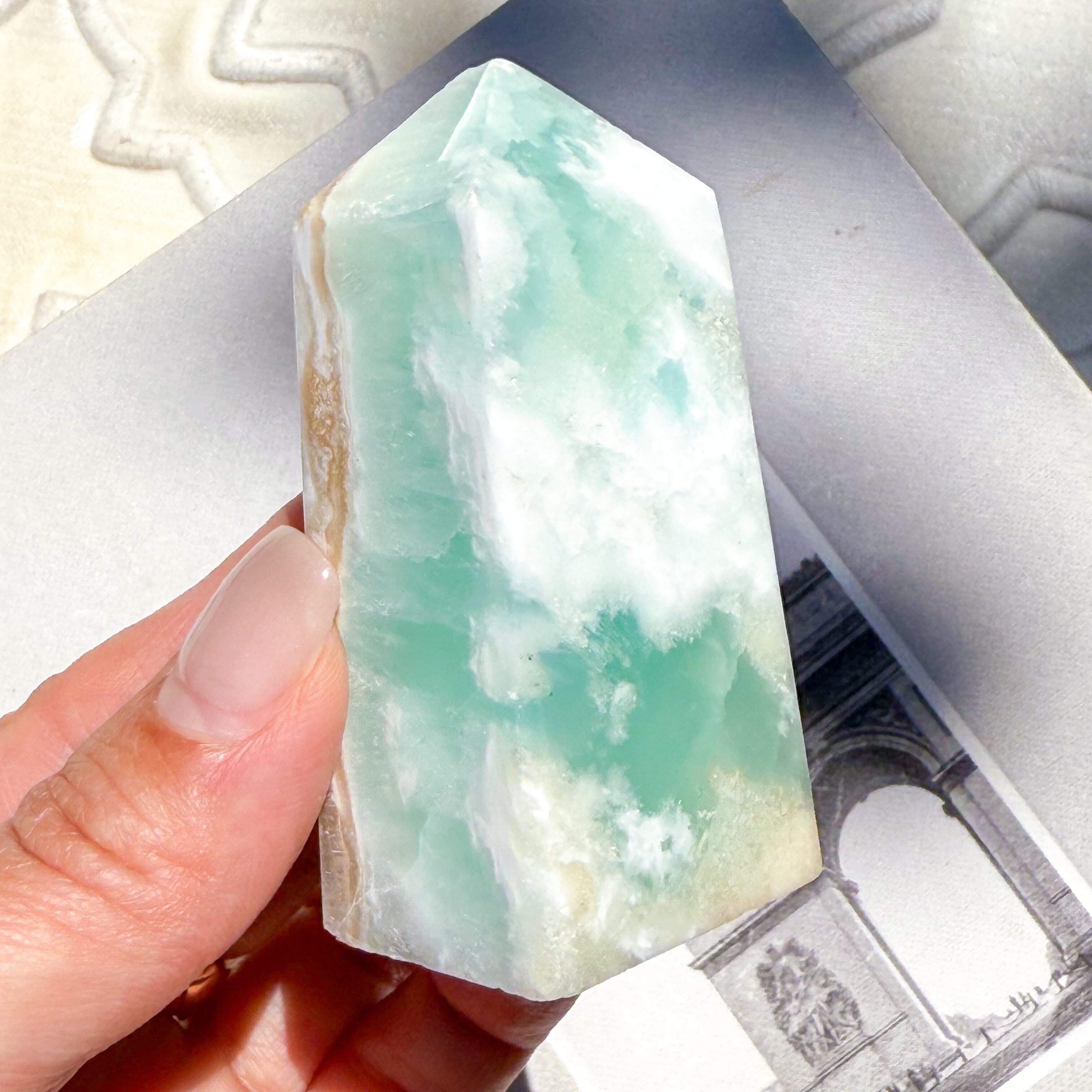 Caribbean Blue Calcite Tower 22 ✧ カリビアンブルーカルサイト