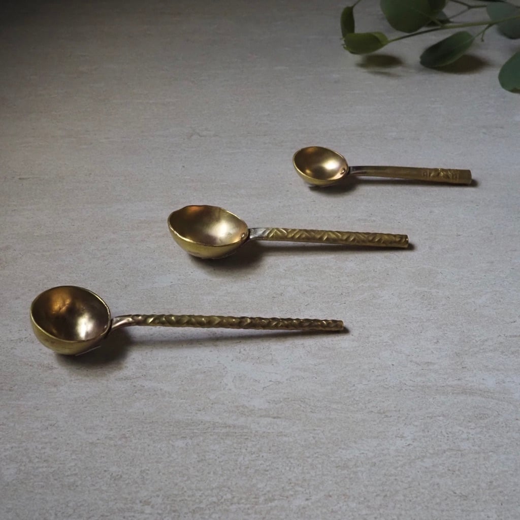 大桃沙織　真鍮レンゲスプーン 大桃 沙織／真鍮 筒匙 | ならまちミレー