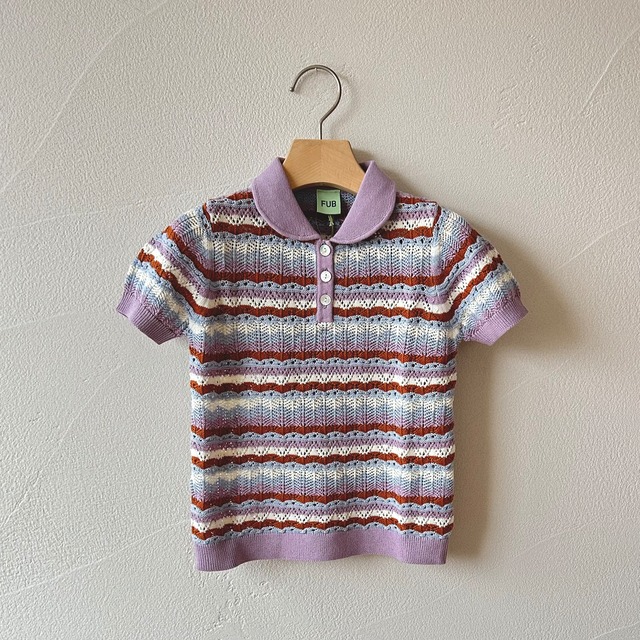 即納《 FUB 》110/ Short Sleeves knit / HEATHER / ニット Tシャツ / ポロシャツ / ファブ