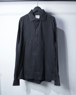 【Caka BLACK】“FERRE STUDIO” Stitch Stripe L/S Shirt