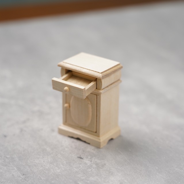 020-30149　ミニチュア家具　＊1/12サイズ＊　cabinet&shelf　ベッドサイドキャビネット