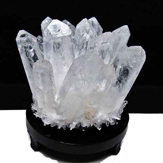 1.3Kg 水晶 クラスター 水晶 原石 台座付属 一点物 182-8369