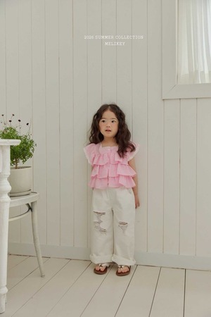 [MELIKEY] Foldable Denim Pants (Ivory) (JS/JM) / [미라이키] 폴딩구제데님팬츠(아이보리) (JS/JM)