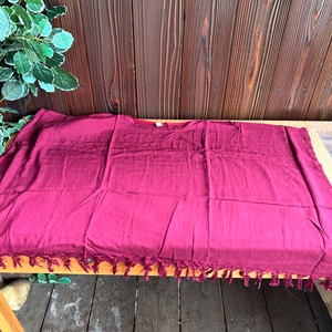 レーヨンフリンジポンチョ