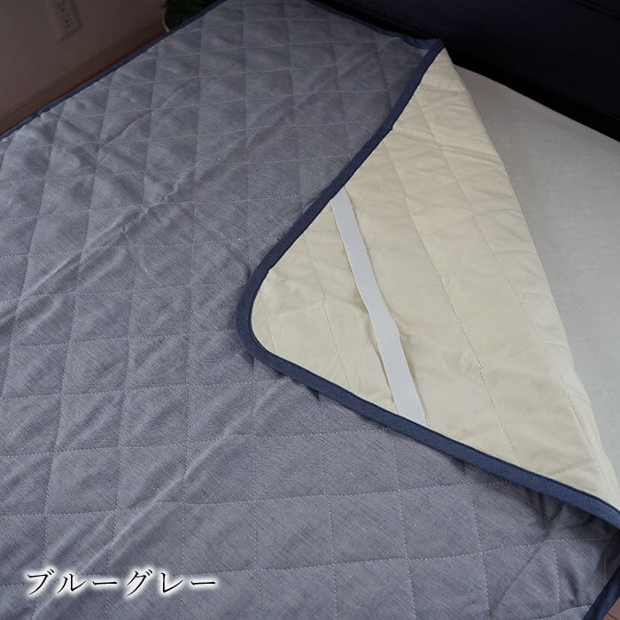 麻100%キルト敷きパッド 約100×205cm 日本製 麻 敷きパッド シングル 100×205cm 表生地麻100％ リネン100