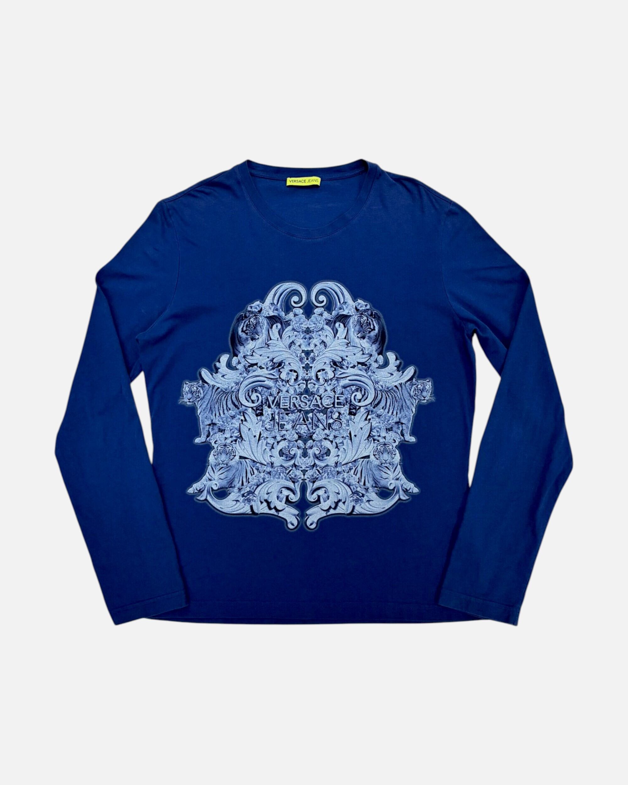 VERSACE JEANS graphic cut-and-sew tops