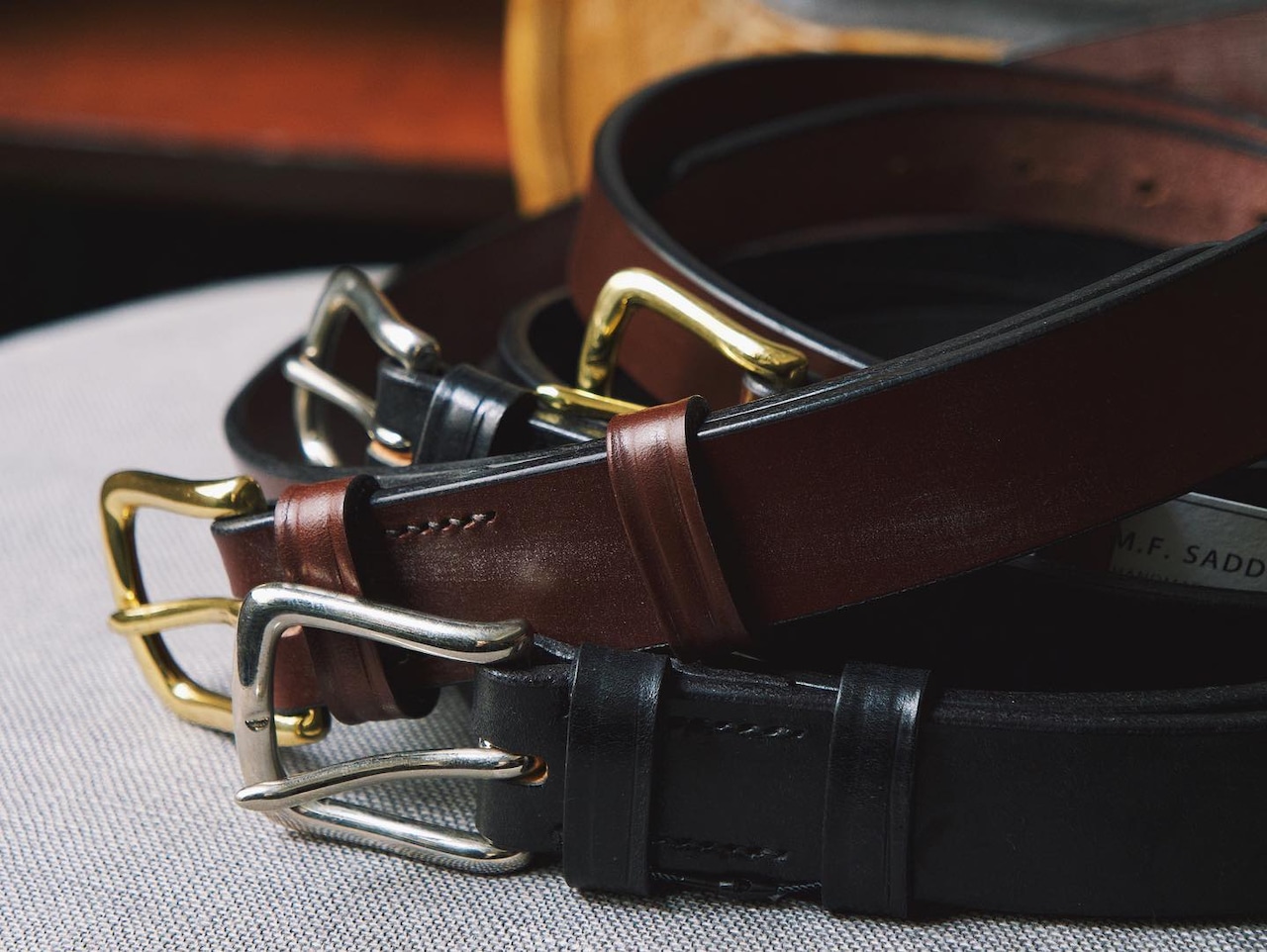 Martin Faizey × UW / Saddle Leather Belt / 1.0 inch