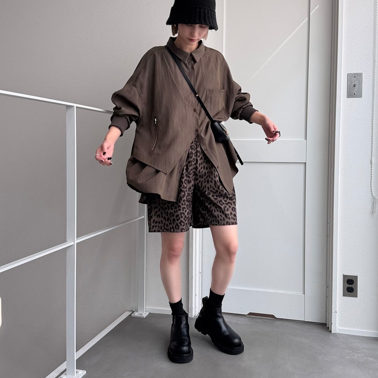 zipデザインオーバーSH/ブラウン