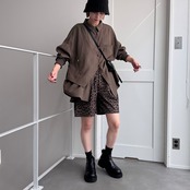 zipデザインオーバーSH/ブラウン