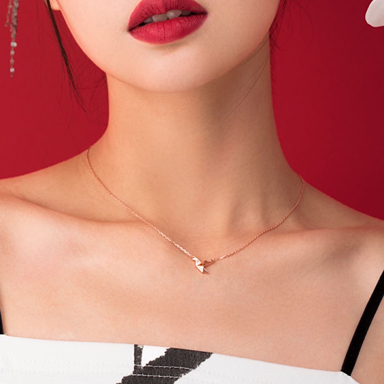 ペンダント おしゃれ キラキラ 鶴 レディース ネックレス - 4