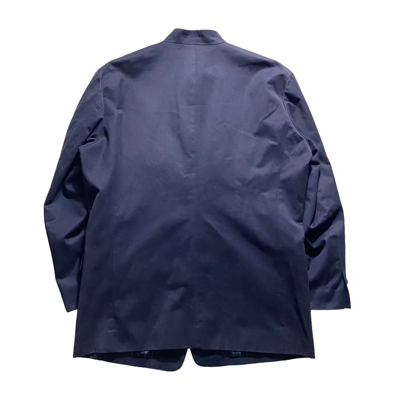 ISSEY MIYAKE COTTON LABEL band collar tailored jacket