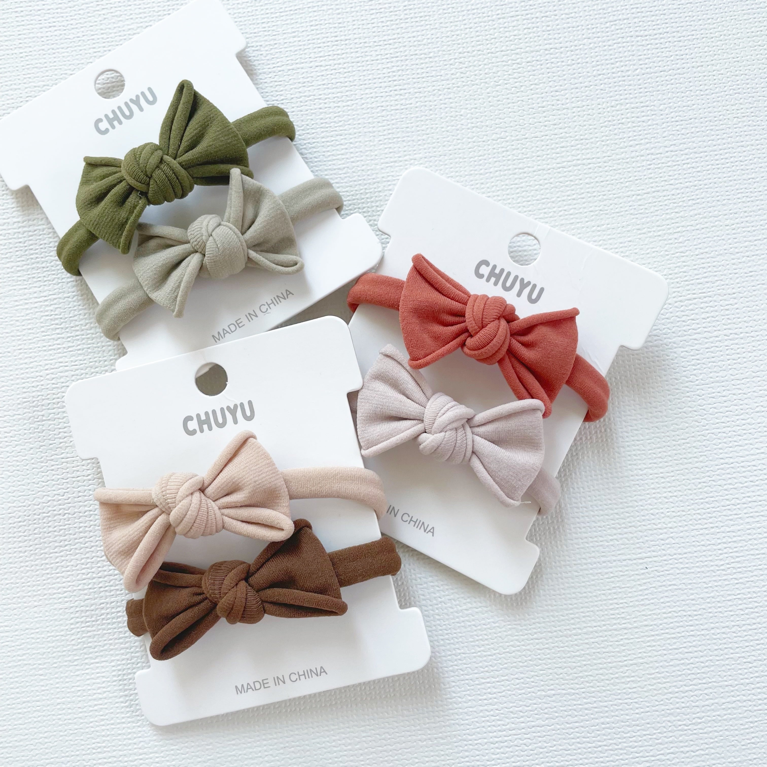 確認たらりんヘアリボン ヘアゴム華やかリボン1295猫ネコ水色