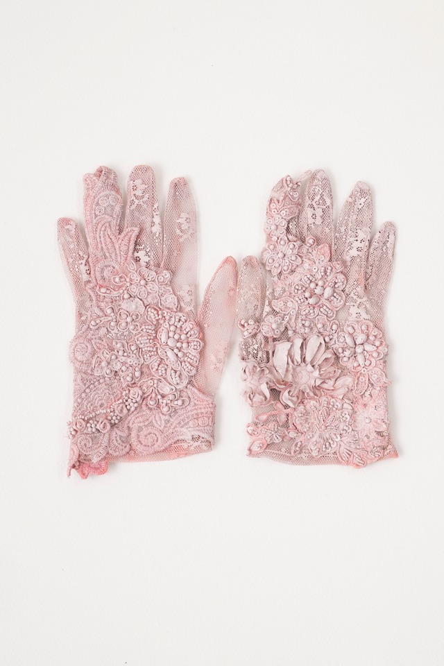 [Limited 5] Upcycled Wedding Gloves (pink)
