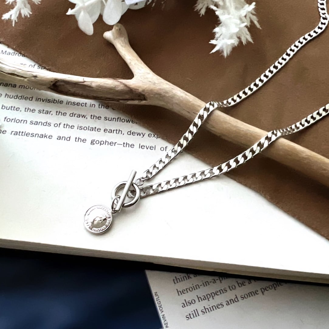 Coin Chain Necklace 【SILVER】 | Akto