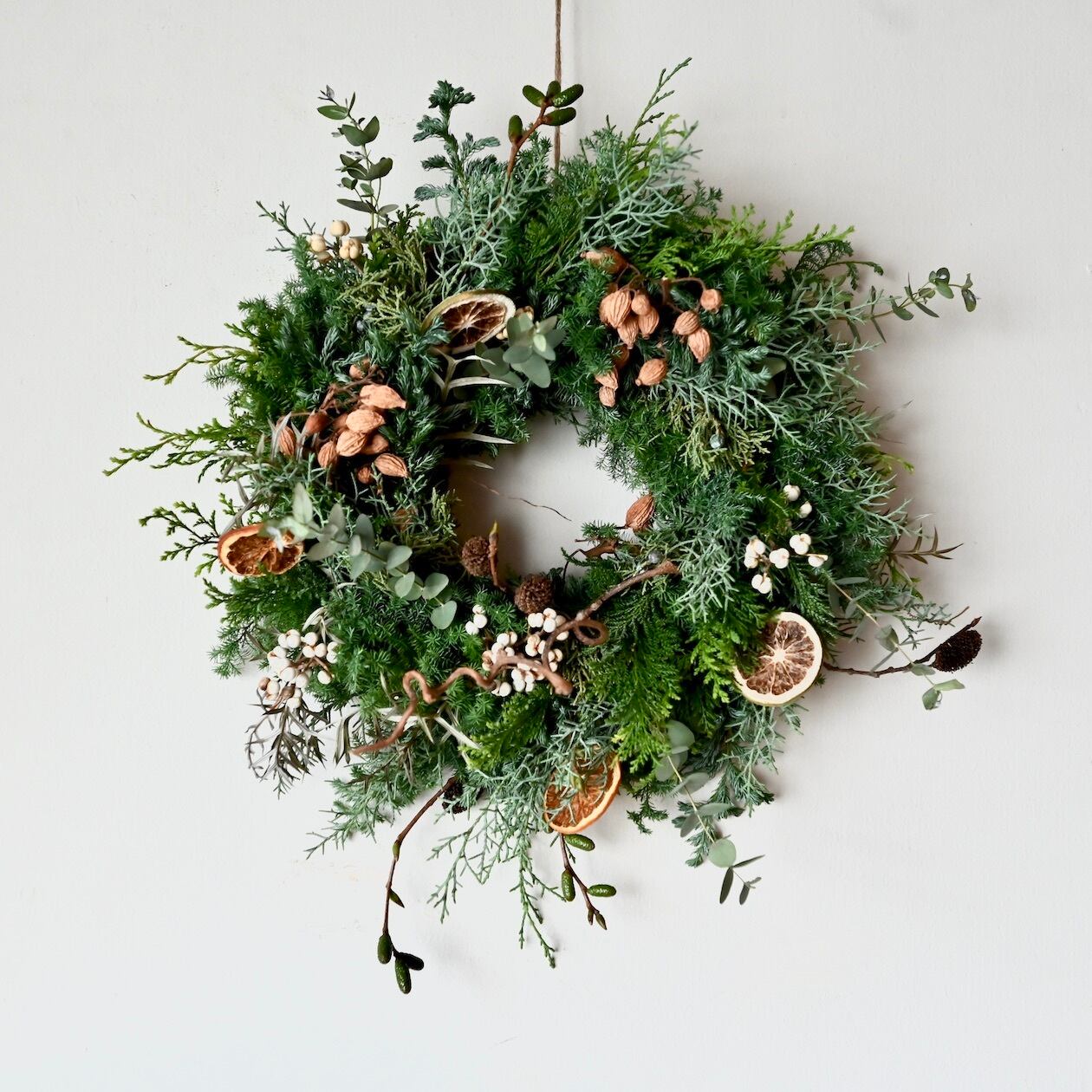 クリスマスリース ナチュラル・白系