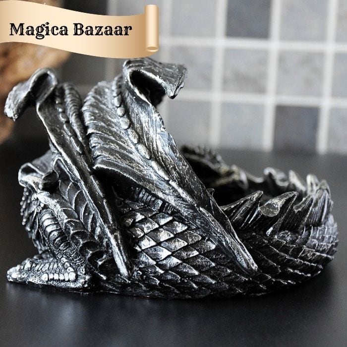 金属製ドラゴンモチーフトレイ 竜の巣〜ドラゴンのトレイ〜M21091 | 奇妙な洋装雑貨店 Magica Bazaar