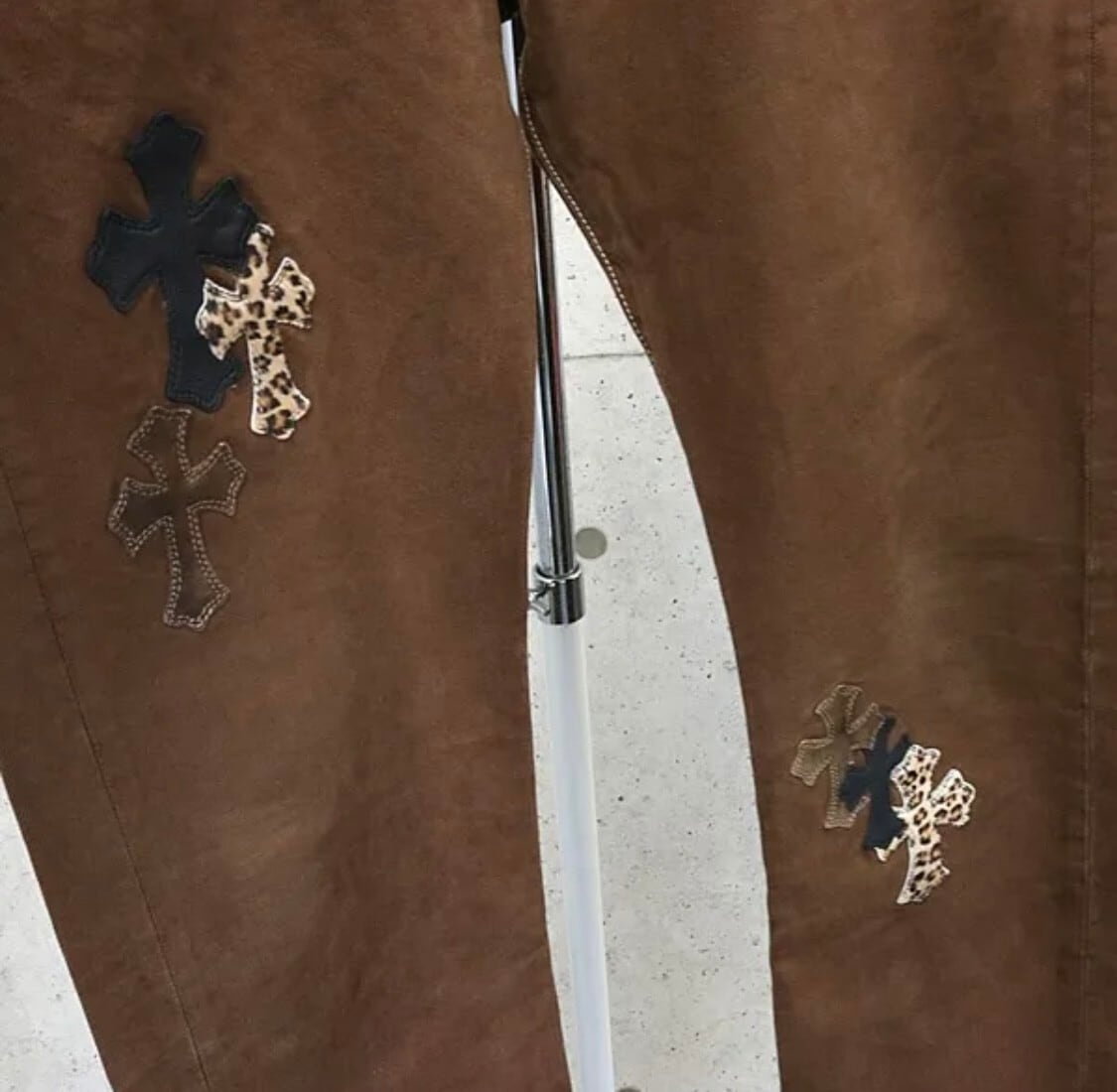 CHROME HEARTS クロムハーツ リーバイス 501 レオパードパッチ パンツ