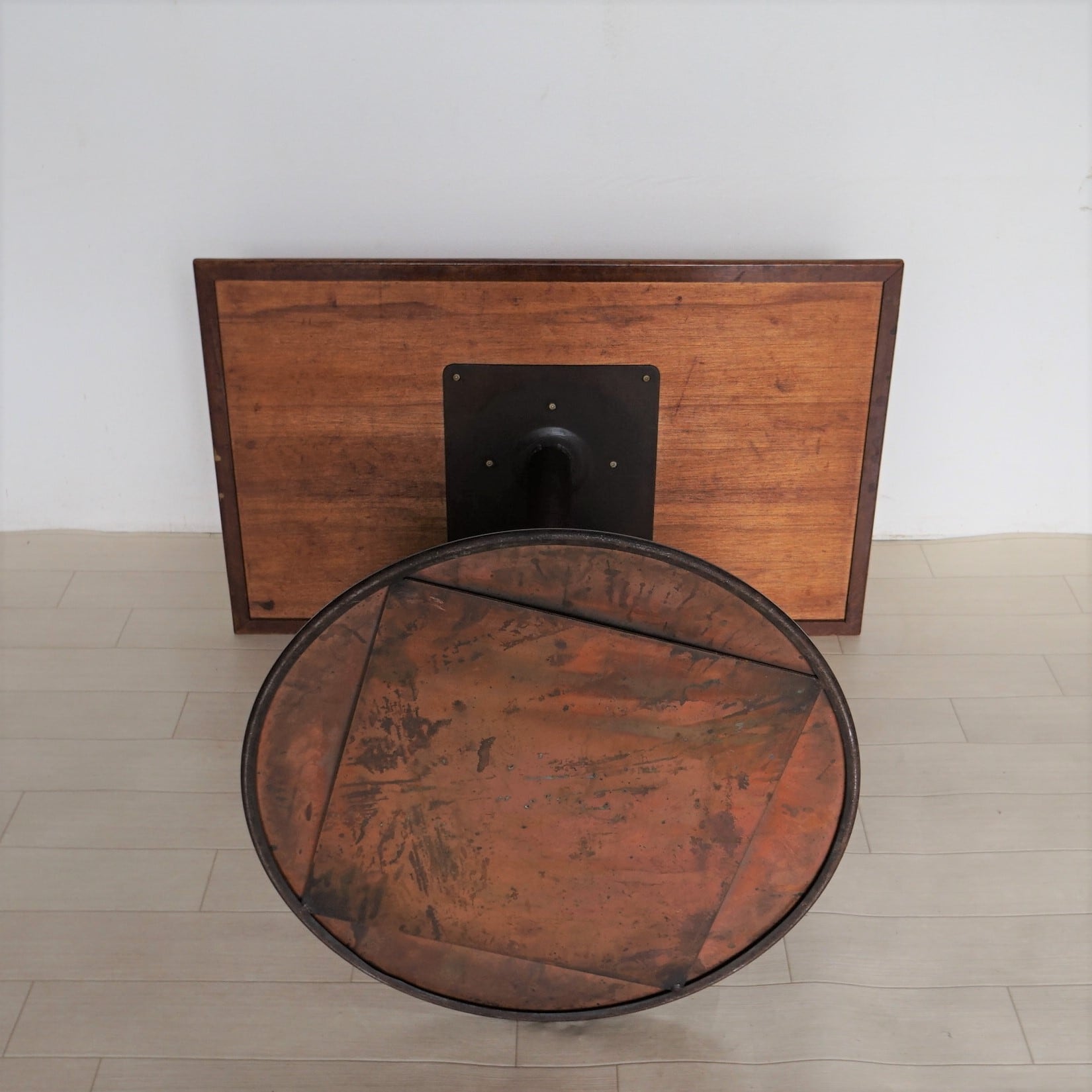 レア美品！純喫茶　銅板　珈琲テーブル　当時物　喫茶店　昭和レトロ　美品 異邦人 銅板テーブル | 純喫茶家具の村田商會