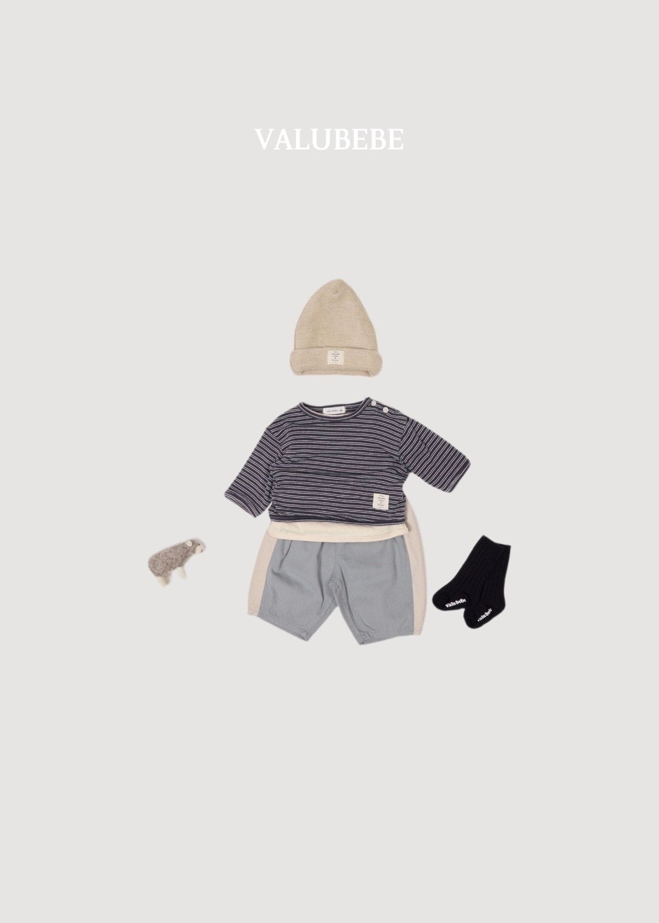 送料無料【予約】/ ラビー配色パンツ / valubebe