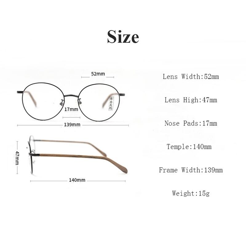 Metal Frame Slightly Oval Glasses -round- / メタル フレーム