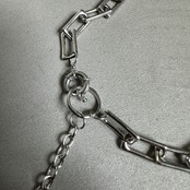 rectangle chain necklace/silver