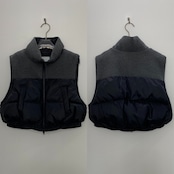 【受注予約:9月下旬入荷予定】bicolor padded vest/gray