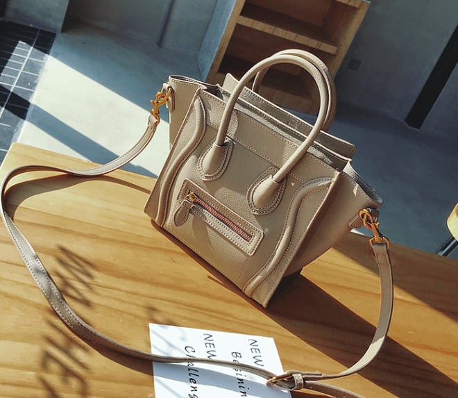 本革ラゲージバッグ ショルダーバッグ ハンドバッグ 2Wayタイプ 黒