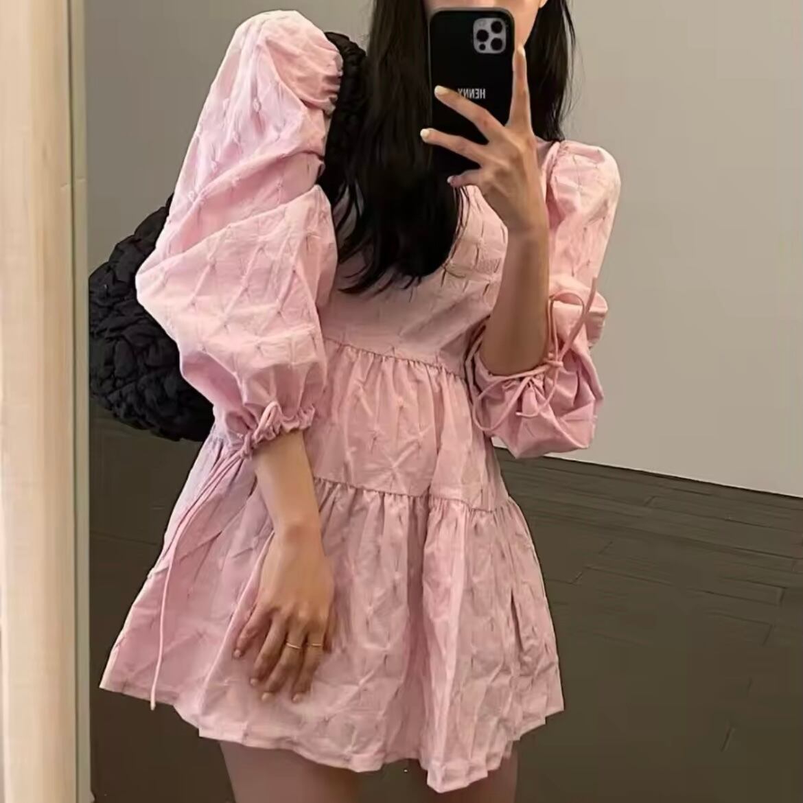 パワーショルダーミニワンピース