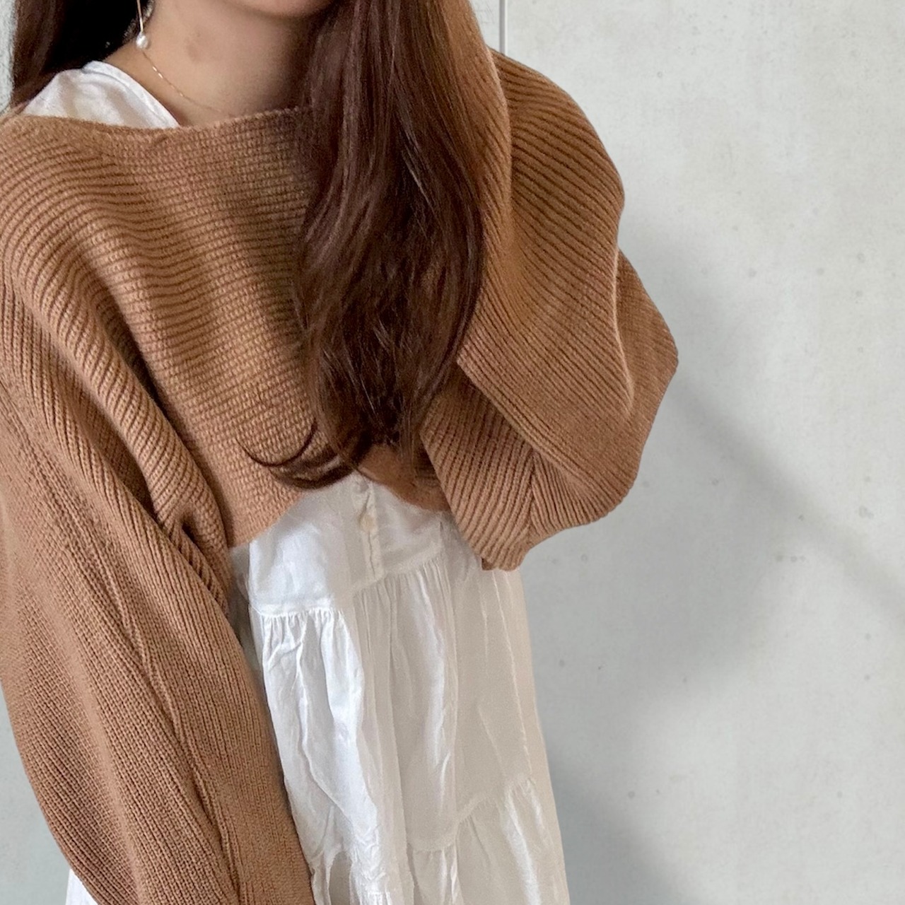 【即納】レイヤード　ショートニット