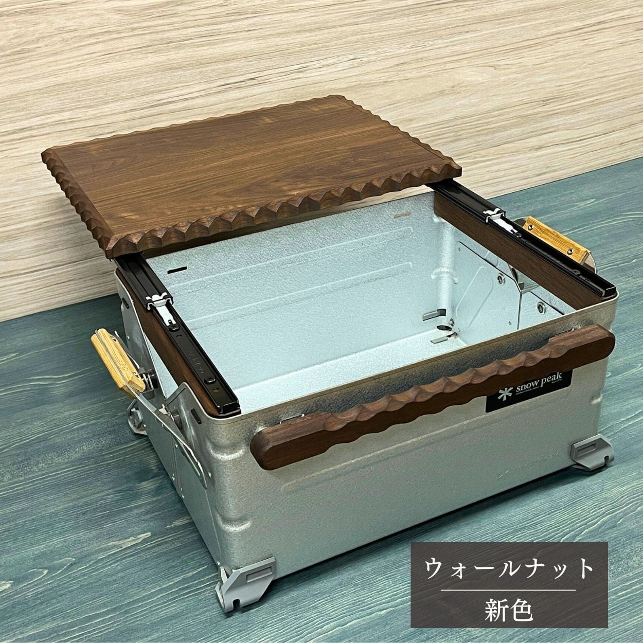 世界の陸亀シェルフコンテナ用名栗加工グリップウォールナットホワイトオーク シェルフコンテナ カスタムグリップ 名栗加工 亀甲 Snow Peak - メルカリ