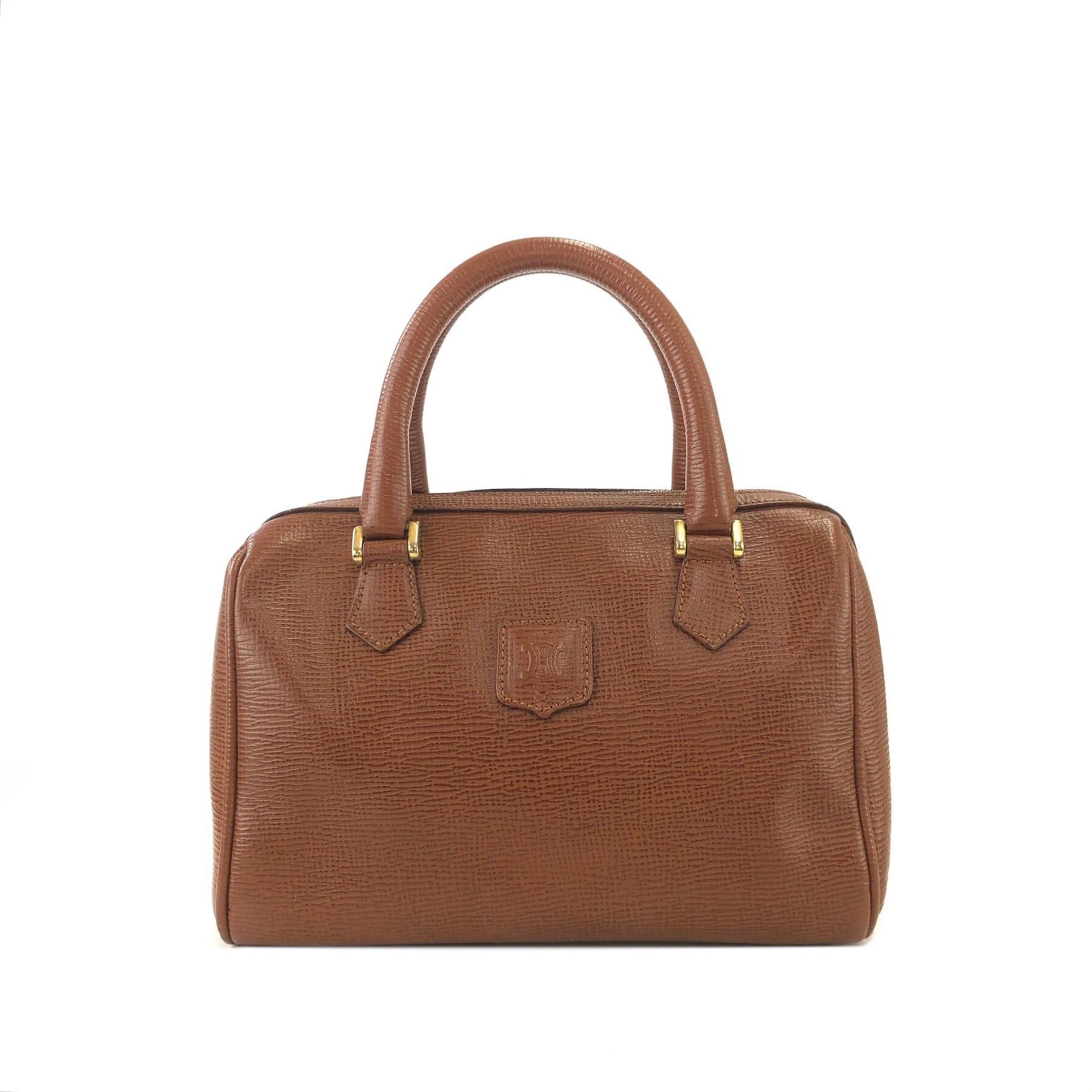 CELINE セリーヌ ブラゾン型押し エンボスレザー ミニボストン CELINE セリーヌ ブラゾン型押し エンボスレザー ミニボストン