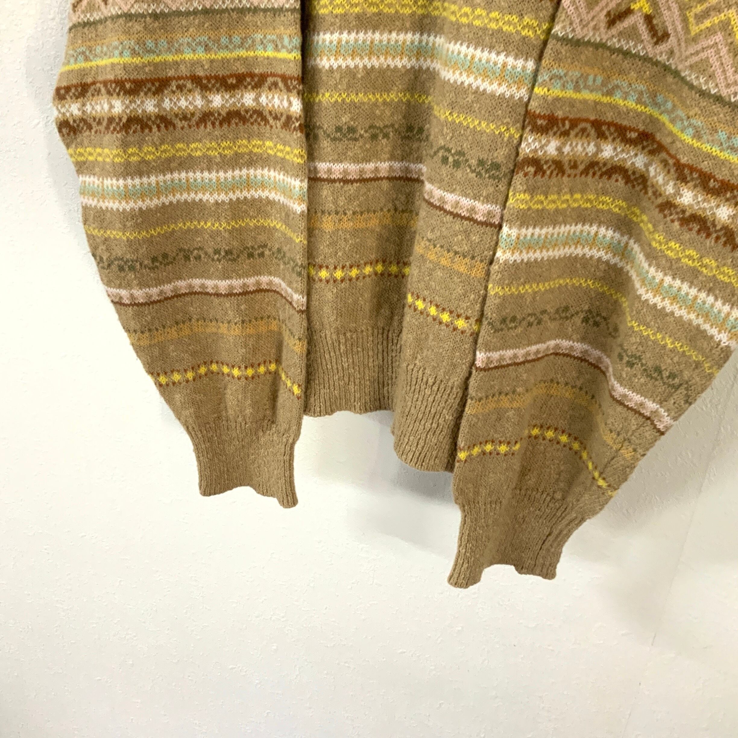 90's KENZO エスニックパターン 総柄 ニット | 古着屋 MOU