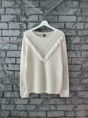 fringe design 3D knit : ivory