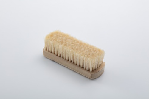 靴ブラシ　磨き用　白豚毛　ふつう　／　Shoe Brush　for Polishing 　white pig hair　Normal
