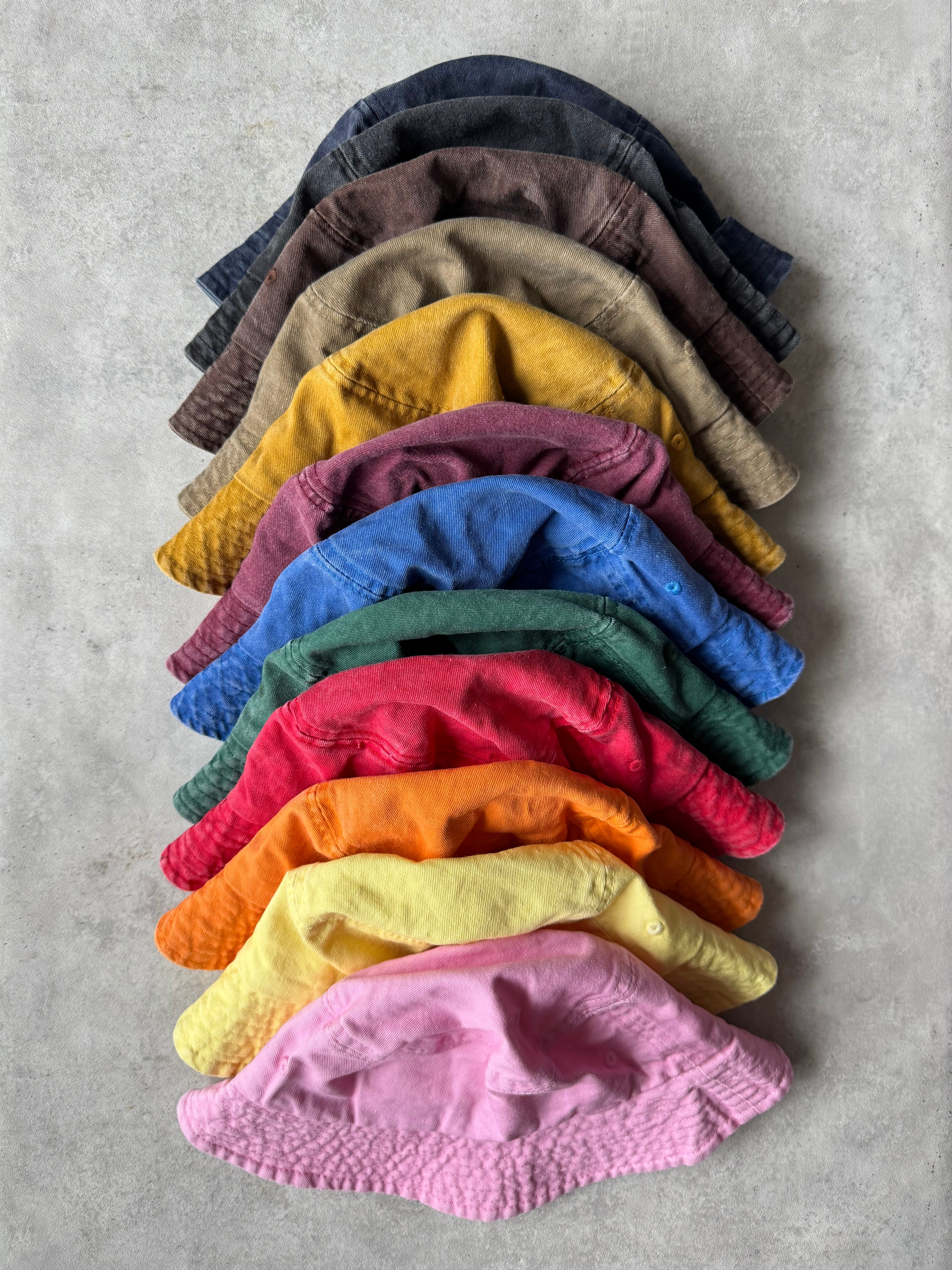 12color wash processing  bucket hat  4132
