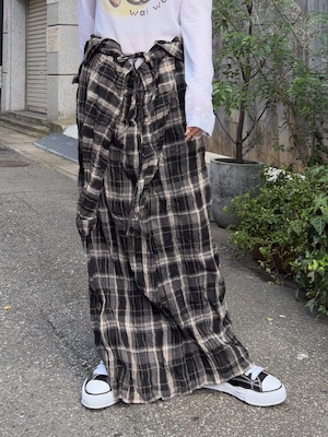 【25AW】OPEN YY オープン ワイワイ / CRINKLED SHIRT MAXI SKIRT / マキシスカート