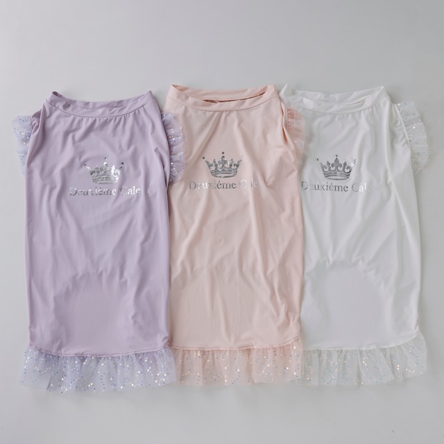 【265511大型犬サイズ】王冠プリントTシャツ