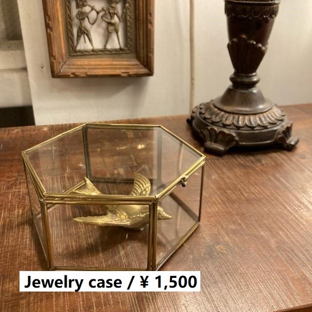 ガラス六角BOX　サイズXL　インテリア　雑貨　収納　ケース　小物　アクセサリー　