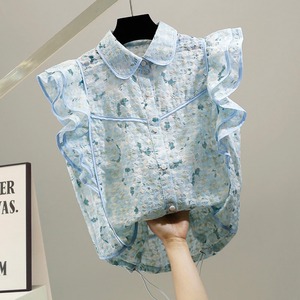 小花柄ノースリーブブラウス　A2180