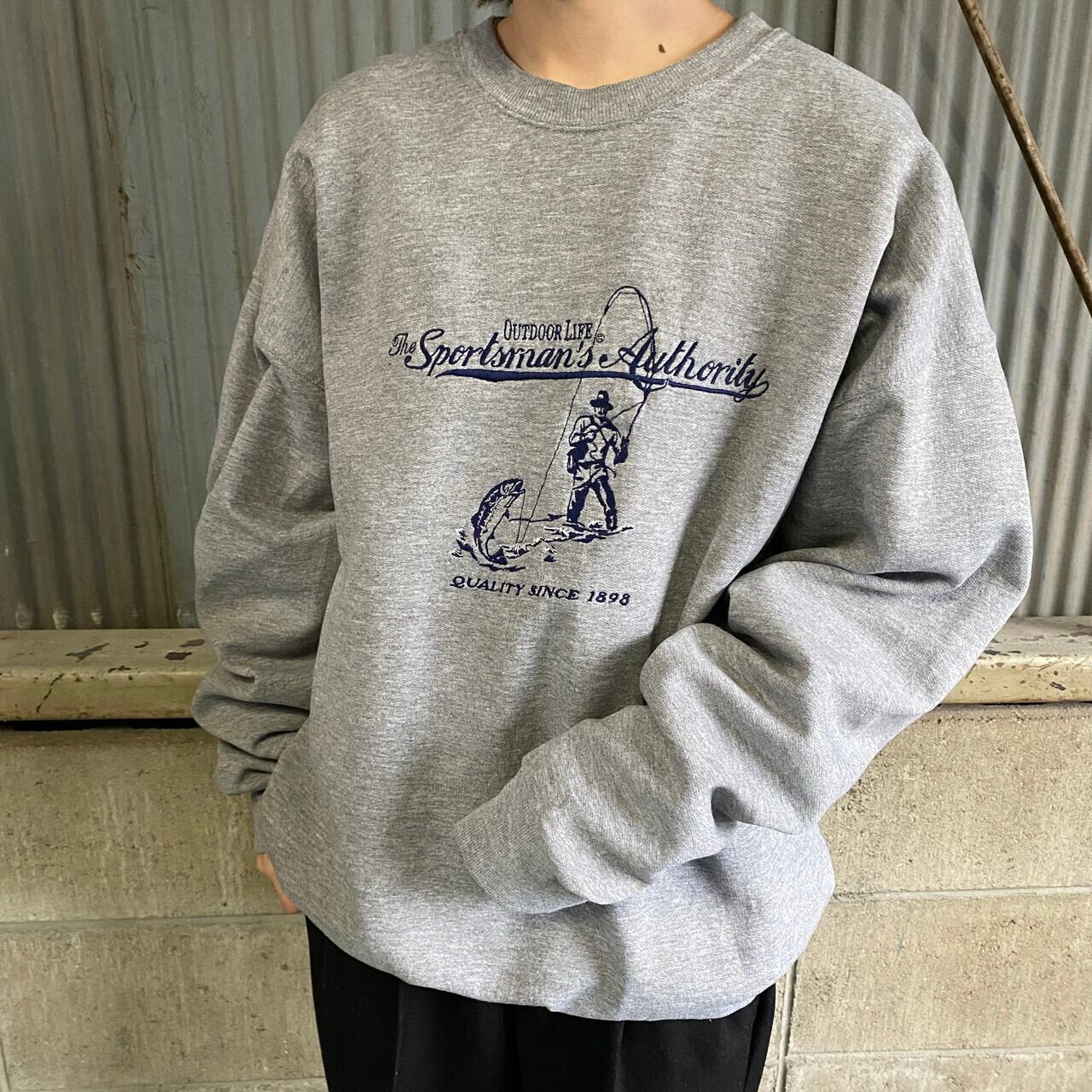 90年代 OUTDOOR LIFE 刺繍 スウェットシャツ メンズXL 古着 90s トレーナー グレー 【スウェット】【SW20】【AN20】 |  cave 古着屋【公式】古着通販サイト