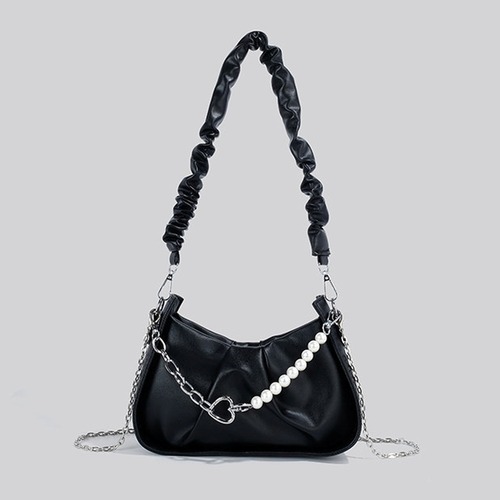 faux leather shoulder bag / l0753