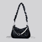 faux leather shoulder bag / l0753