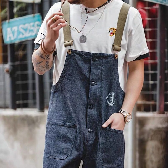 【UNISEX】 Classic Wide Straight Denim Overall / ユニセックス クラシック ワイド デニム オーバーオール